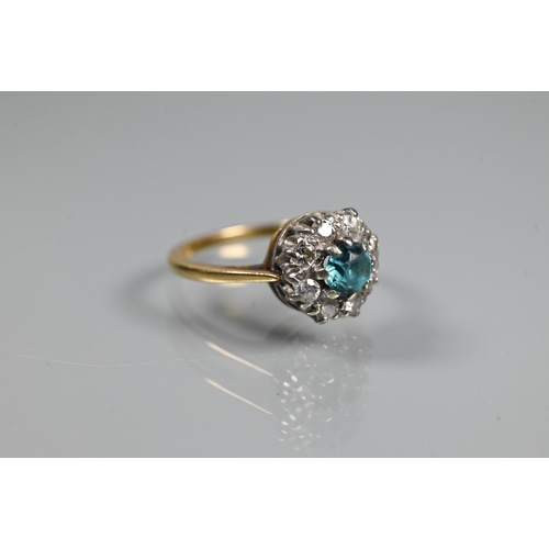 344 - WITHDRAWN Five various rings - a blue enamel and seed pearl ring, size N; diamond and aquamarine (po... 