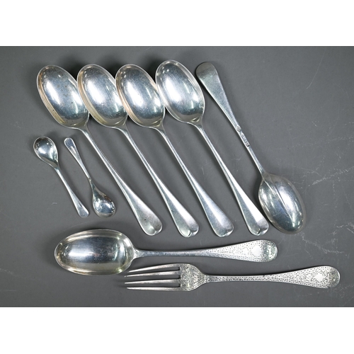 35 - A quantity of Georgian and later silver spoons and forks etc. - various makers and dates, 16oz