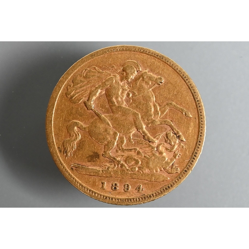 480 - A Victorian gold half sovereign, dated 1894