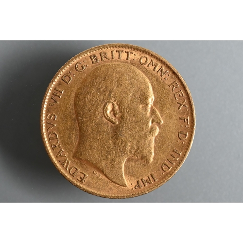 482 - An Edward VII gold half sovereign dated 1907