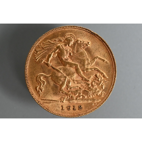 484 - A George V gold half sovereign, dated 1912