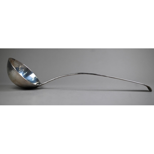 89 - George III silver old English pattern soup ladle, George Burrows, London 1801, 4.8oz