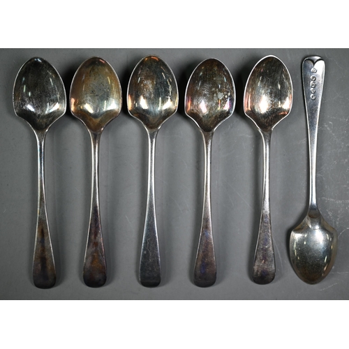 94 - A set of six Victorian Scottish silver fiddle pattern teaspoons, Robert Livingstone Christie, Edinbu... 