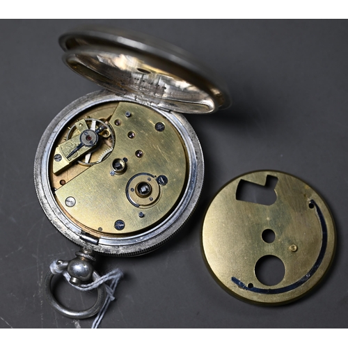 243 - Laqui & Lawrence, London, a .925 cased key wind pocket watch with chain 4.30 ozt all-in