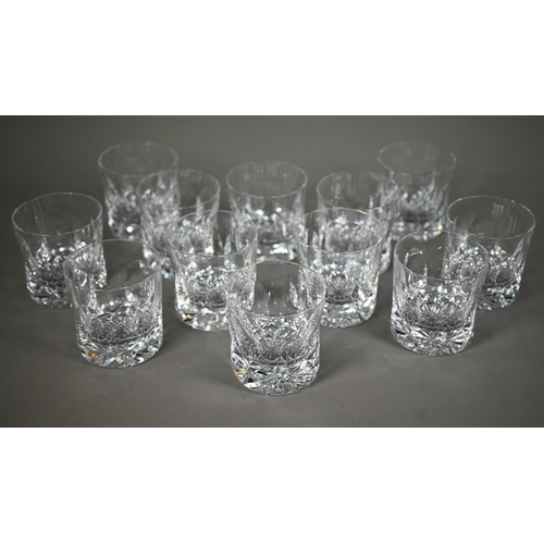 605 - A set of twelve Tudor Glass heavy cut glass whisky tumblers (12)