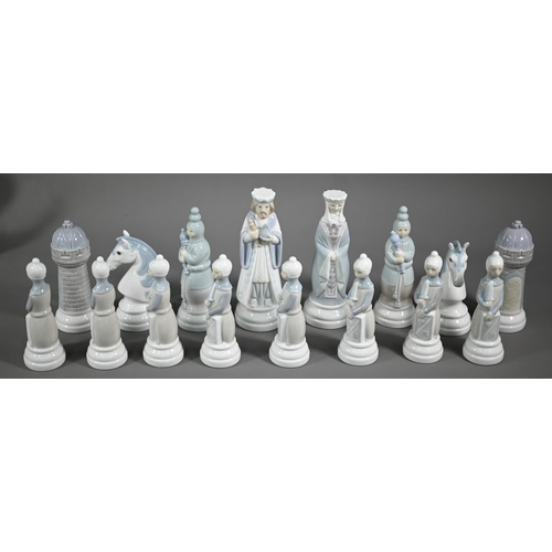 621 - A Lladro 'Medieval' chess set, 32 pieces