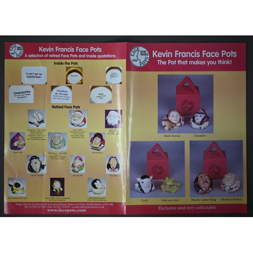 625 - Kevin Francis: a collection of eighteen boxed 'Face Pots' including famous characters, animals, etc