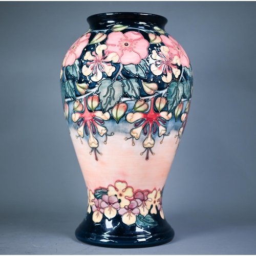 667 - A large J Moorcroft 'Oberon' baluster vase by Rachel Bishop, 1993, 42 cm high