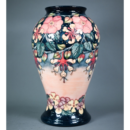 667 - A large J Moorcroft 'Oberon' baluster vase by Rachel Bishop, 1993, 42 cm high