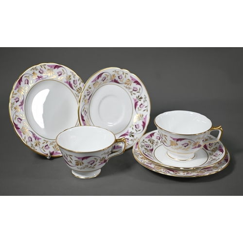 681 - A Royal Crown Derby china 'Princess' pattern tea service for six, 1965 (21 pieces)