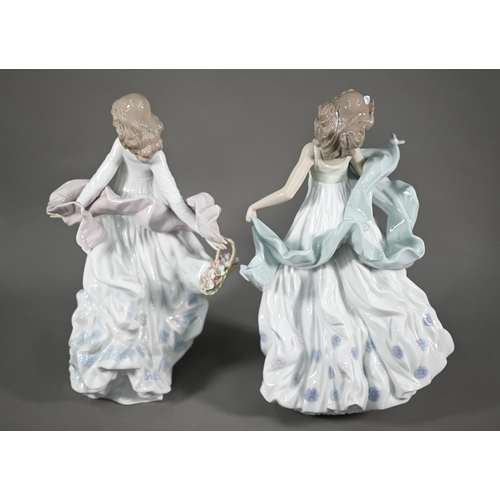 690 - Two boxed Lladro figures, 'Spring Splendour' 05898 and 'Summer Serenade' 06193 (2)