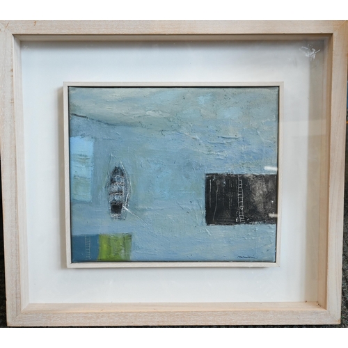 735 - Padraig Macmiadhachain RWA (1929-2017) - 'I See a Fishing Boat Leaving Cornwall', oil on linen canva... 