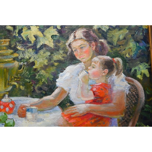 763 - Vladimir Sokolov (1923-1998) - 'Breakfast with Mammy', oil on canvas, signed and dated 1960, 72 x 10... 