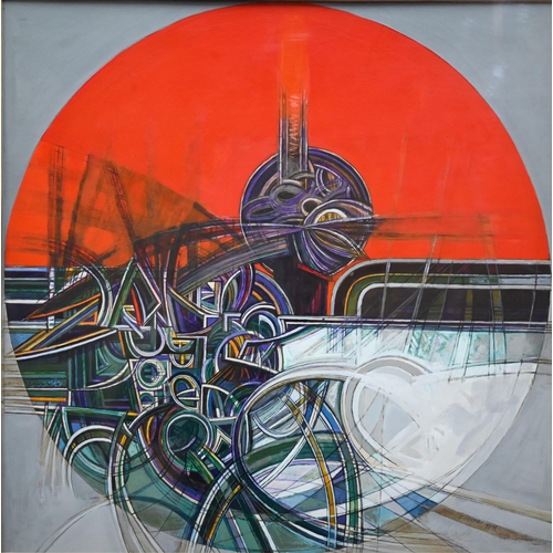 764 - Garrick Palmer (b 1923) - 'Radcliffe circular', mixed media, signed and dated 1976-80, 53 x 53 cmARR... 