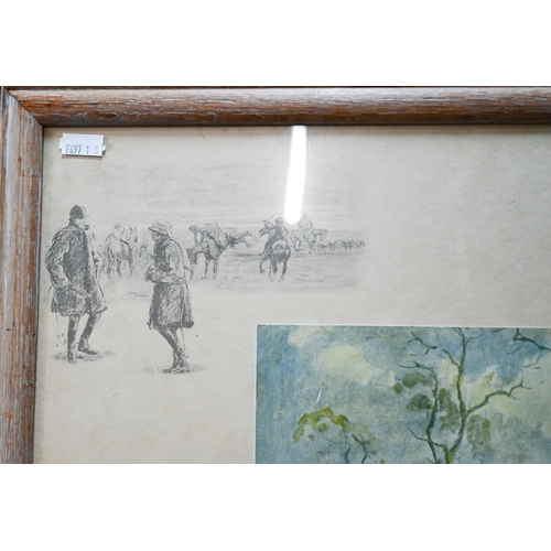 830 - Charles Johnson Payne (1884-1967|) aka Snaffles -  'Peshawar Vale', print, pencil signed to lower ma... 