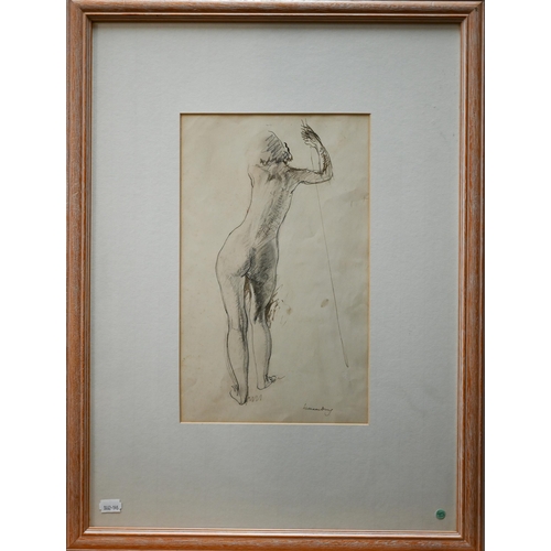 837 - William Dring RA RWS (1904-1990) - 'Nude', graphite, ink and wash, signed, 35 x 21 cm