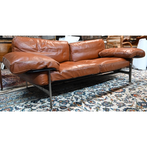 908 - B&B Italia, a brown leather 'Diesis' sofa designed by A Citterio, circa 2000