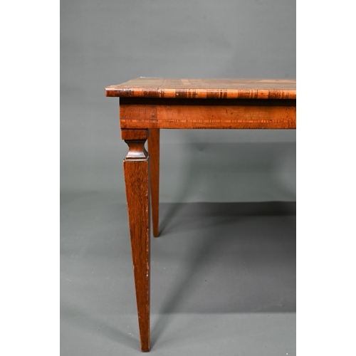 937 - An antique Italian low side table, the marquetry top centred  with a Roman chariot design, raised on... 