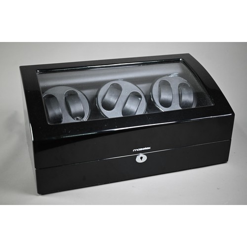 260A - A large Maselex auto watch winder, for six watches c/w power cord/transformer (unboxed)