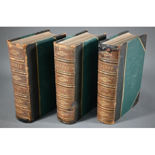 1109 - Knight, Charles (edit) and Walford, E (revised), London, 6 volumes bound as three, half-calf and gre... 