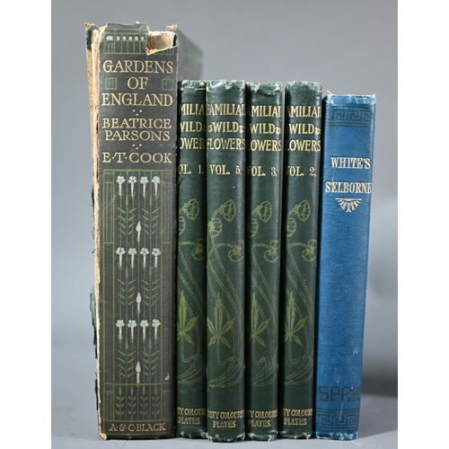 1110 - Natural History: four volumes (of five), Familiar Wild Flowers (volume 4 missing), 8vo; Parsons, Bea... 