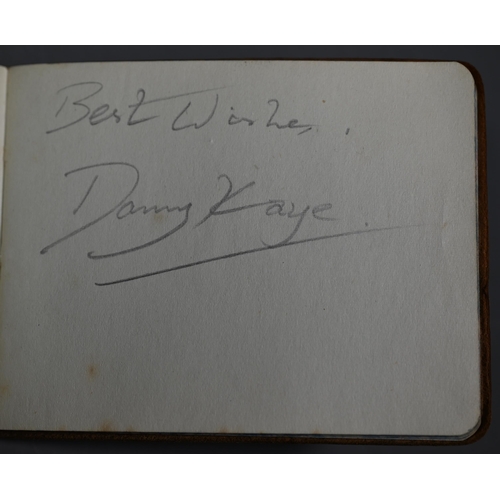 1119 - Autographs, a small late 1940s/early 1950s autograph album, the cover printed with RMS Queen Elizabe... 