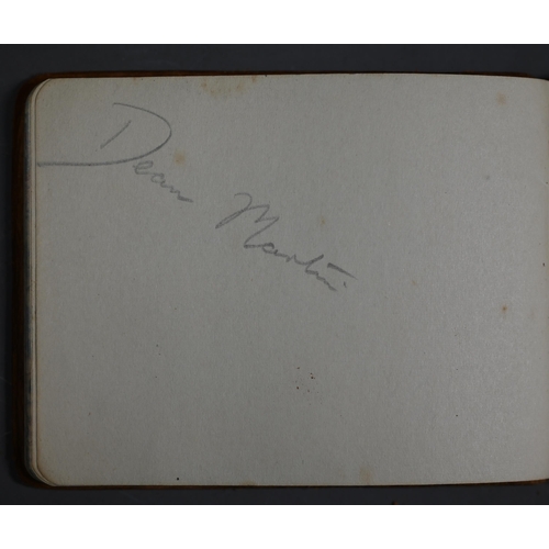 1119 - Autographs, a small late 1940s/early 1950s autograph album, the cover printed with RMS Queen Elizabe... 