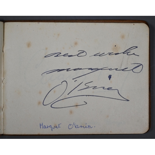 1119 - Autographs, a small late 1940s/early 1950s autograph album, the cover printed with RMS Queen Elizabe... 