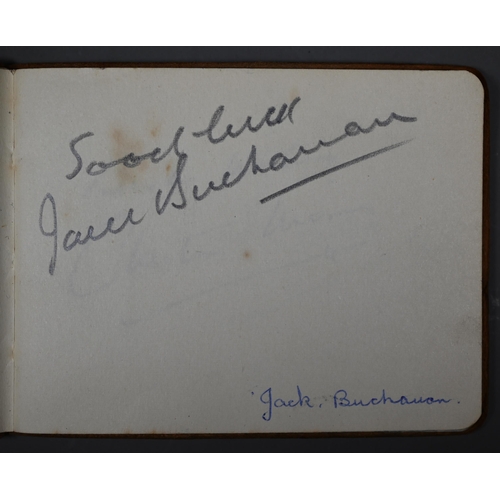 1119 - Autographs, a small late 1940s/early 1950s autograph album, the cover printed with RMS Queen Elizabe... 