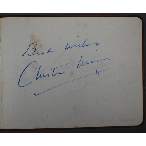 1119 - Autographs, a small late 1940s/early 1950s autograph album, the cover printed with RMS Queen Elizabe... 