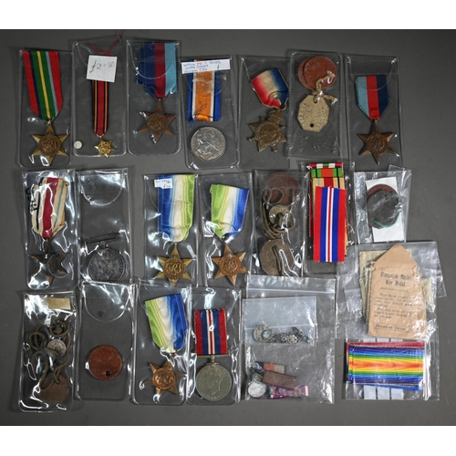 1151 - A qnty. asstd. British army WWI / WWII service medals incl - 1914-15 Star to W.J.hendly, TR. M.F.A.;... 