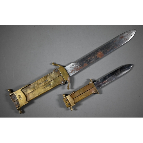 1152 - WITHDRAWN Three miniature sword letter openers, in scabbards, each approx. 24 cm long to/with a mini... 