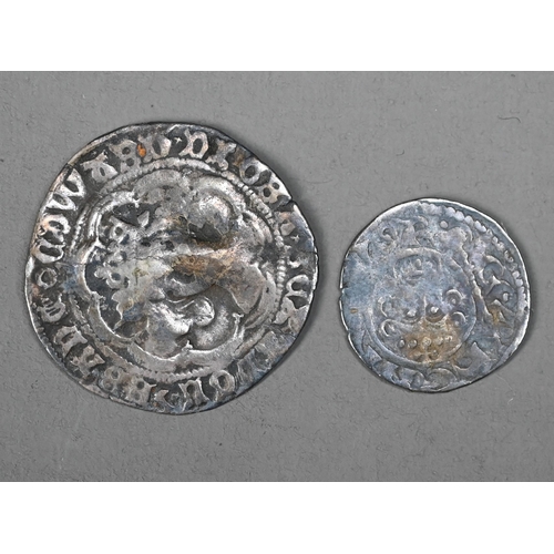 1169 - Hammered coins: Edward III groat, to/w a short-cross penny - possibly Henry I (2)