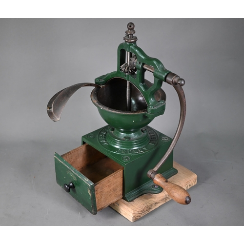 1223 - An antique Peugeot Freres coffee mill, 42 cm high