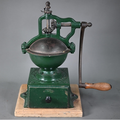 1223 - An antique Peugeot Freres coffee mill, 42 cm high