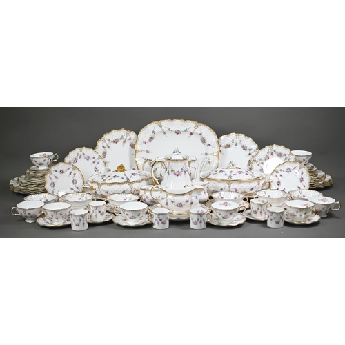 692 - An extensive Royal Crown Derby 'Royal Antoinette' dinner/tea/coffee service (seconds), comprising ei... 