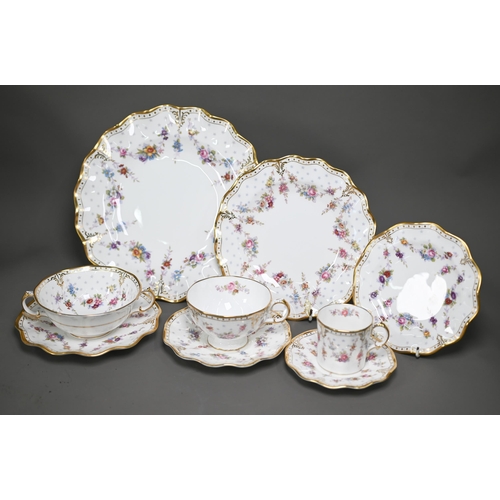 692 - An extensive Royal Crown Derby 'Royal Antoinette' dinner/tea/coffee service (seconds), comprising ei... 