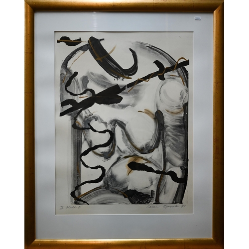 869 - Sasha Prakhova - A series of six abstract screenprints of female human forms, all pencil signed, tit... 