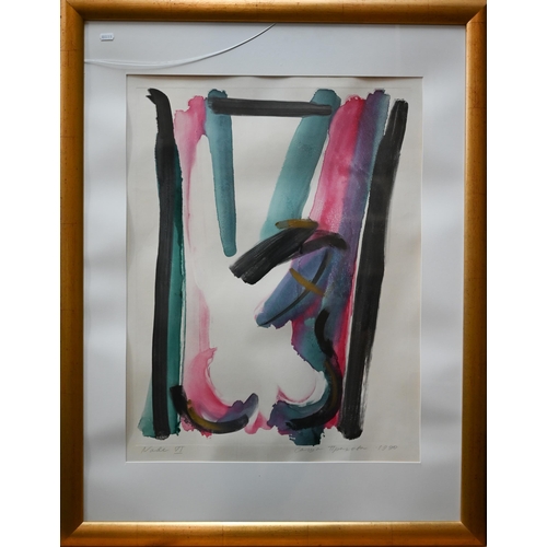 875 - Sasha Prakhova - a trio of colourful abstract screenprint studies, pencil signed, titled and dated '... 