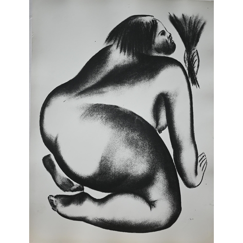 888 - Ten monochrome prints of stylised figures, circa 1987, 39 x 30 cm (10)