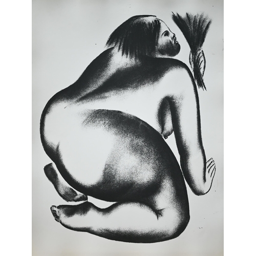 888 - Ten monochrome prints of stylised figures, circa 1987, 39 x 30 cm (10)