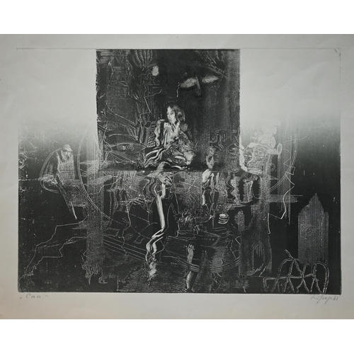 889 - Borodachvov - 'Marquee' 1980, and other drypoint etchings/engravings, 35 x 29 cm the largest etc&nbs... 