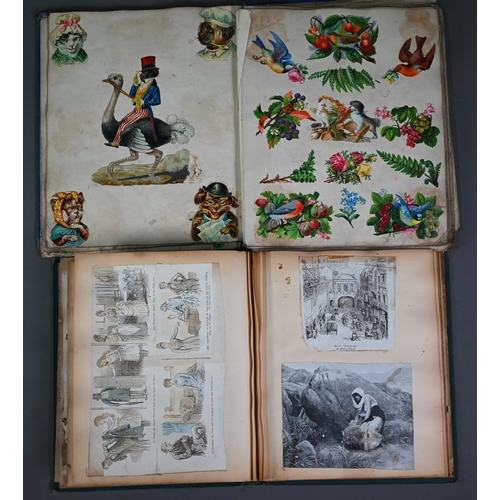 1125 - A 19th century photograph album - mostly continental views of chateaux, etc, to/w an album of photog... 