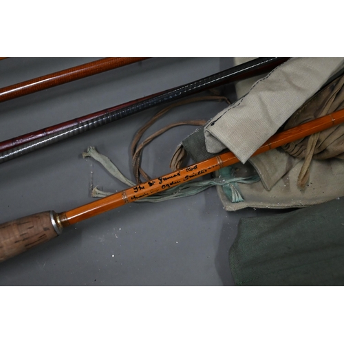 1280 - A vintage Hardy Brothers 10' split-cane fly rod with Patent Steel Centre, no.B11830 with spare head-... 