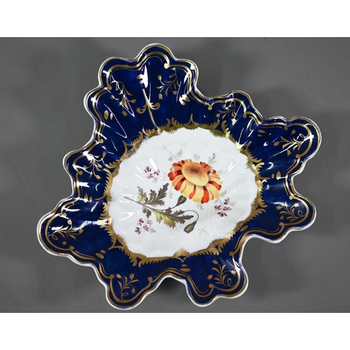 693 - A Victorian Minton china wall-plate painted with 'A View in The Vale of Llangollen' (title on revers... 