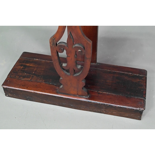 912 - Victorian mahogany mirror panelled hall stand, with glove box