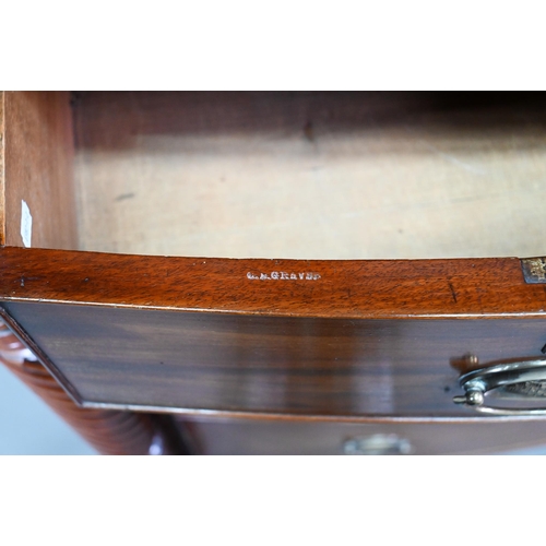 951 - Victorian cross-banded mahogany chest of two short over three long graduated drawers, flanked by ful... 