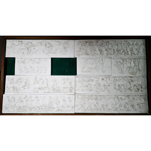 1240 - A set of forty-four 19th century Grand Tour plaster-cast plaques depicting reliefs from the Partheno... 