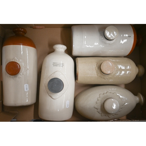 A Doulton Lambeth stoneware 2gallon flagon printed for Christie & Co