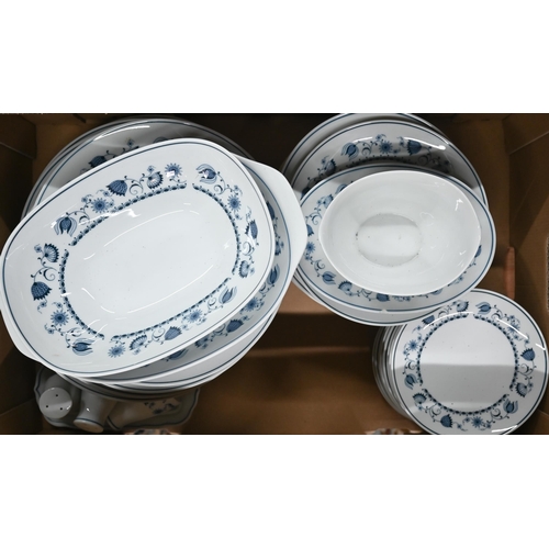 68 - A Noritake 'Cooknserve' range 'Blue Rhapsody' dinner service, to/w a vintage Masons Ironstone blue a... 